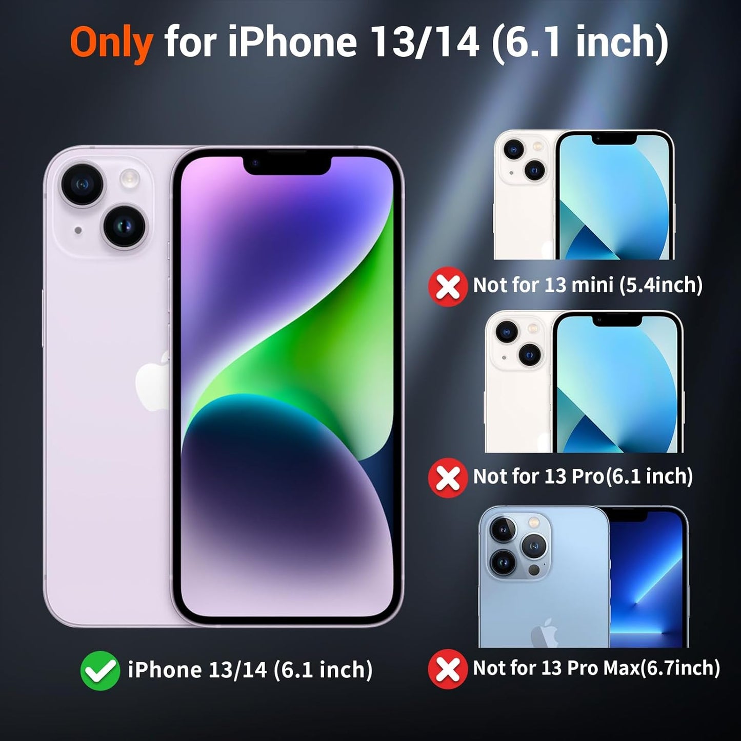 SUPFINE Magnetic for iPhone 14 Case & iPhone 13 Case (Compatible with MagSafe)(Military Grade Drop Protection) Slim Translucent Matte Shockproof Phone Cover,Black