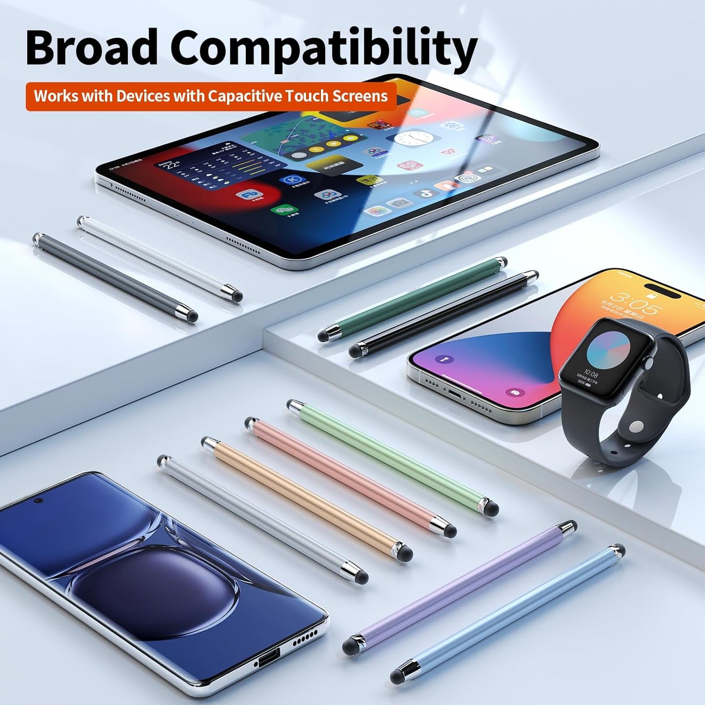 10 PCS Stylus,Stylus Pen for Touchscreen,Stylus 2-in-1 High Sensitivity & Precision Suitable for Touch Screens of iPhone/ipad/Android Tablets(10 Stylus Pen + 20 Tips)