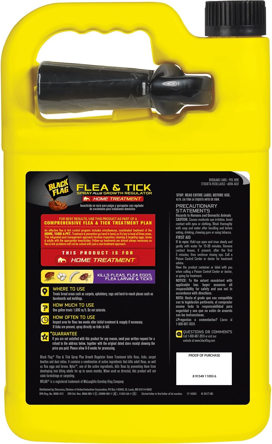Black Flag Extreme Flea Killer Plus Growth Regulator RTU for Insects, 1-gal, 128 Oz