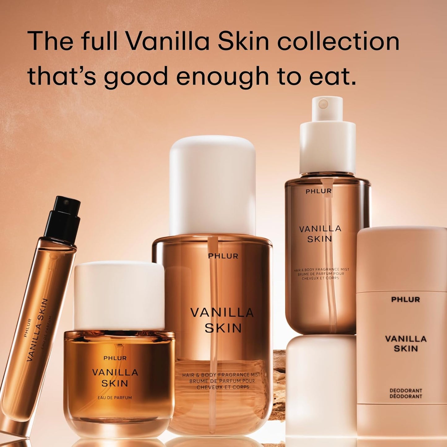 PHLUR Vanilla Skin Body Mist - Hair & Body Mist Fragrance - Vanilla Body Spray with Pink Pepper, Cashmere Wood & Sandalwood (8 Fl Oz)