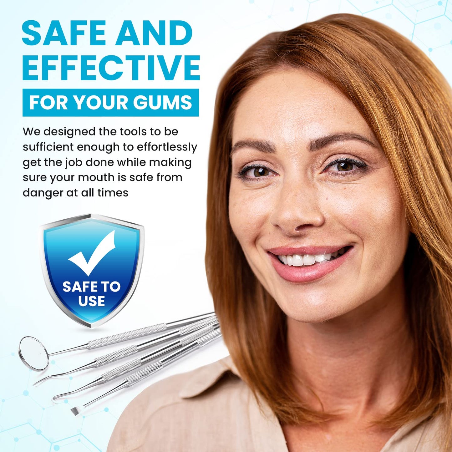 Dental Duty Dental Tools, Dental Pick for Teeth Cleaning Tools – Plaque Remover for Teeth with Teeth Cleaning Kit - Stainless Steel Dental Mirror for Teeth, Scraper and Scaler, (Aqua)