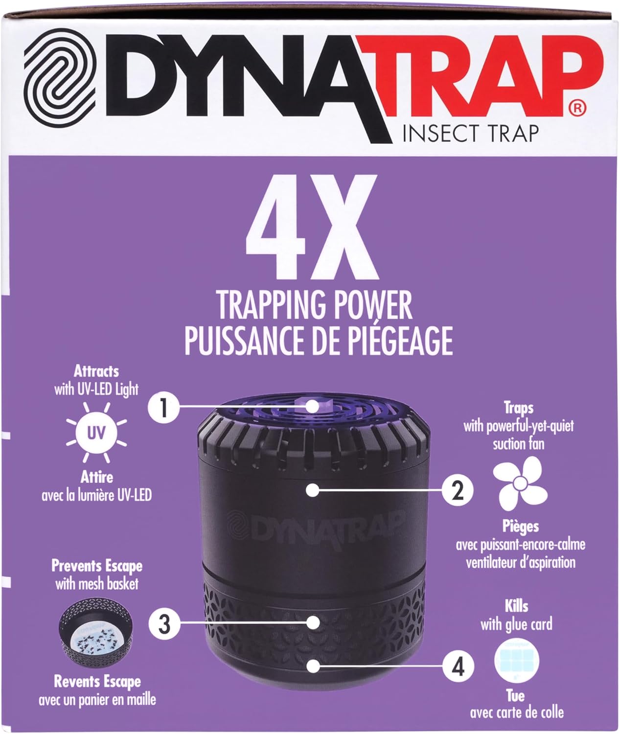 DynaTrap DT152 Indoor Insect Trap and Killer – Catches and Kills Fruit Flies, Gnats, Moths, Mosquitoes & Other Flying Insects