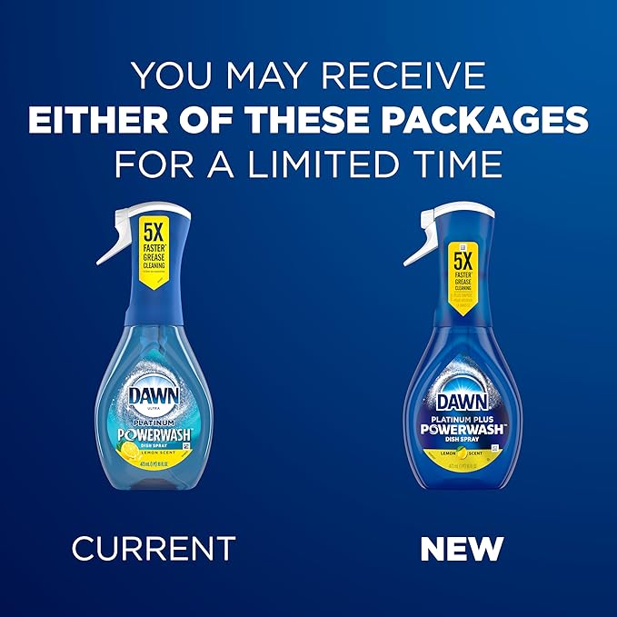 Dawn Powerwash Lemon Dish Spray, Liquid Dish Soap 2 Refills, 43 Fl Oz