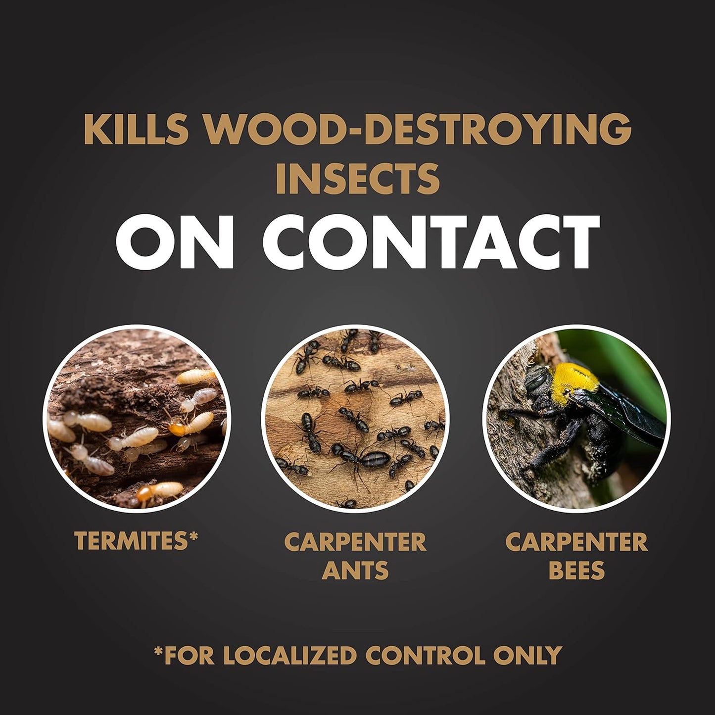 Spectracide Terminate Termite & Carpenter Ant Killer, Localized Control Termite Spray, Kills Wood-Destroying Insects , 1.33 Gallon (RTU Spray)