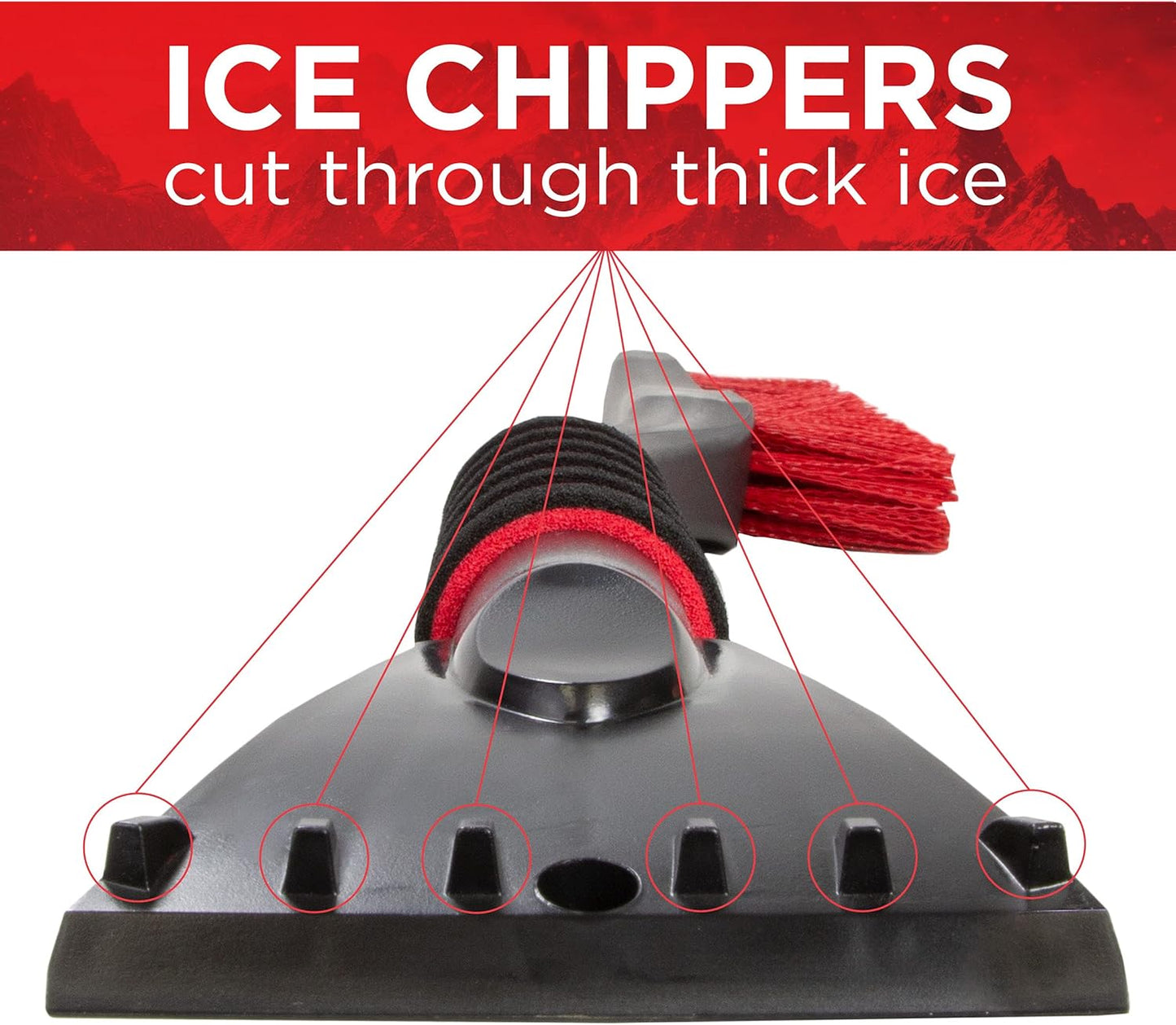 Mallory 532 26 Inch Snow Brush with Ice Scraper for Cars, Trucks, SUVs, RVs, and More (Colors May Vary)