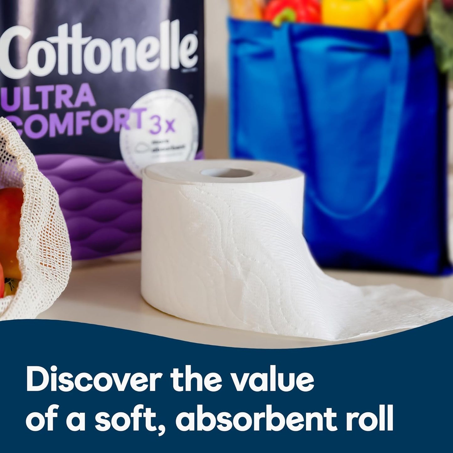 Cottonelle Ultra Comfort Toilet Paper, Strong Toilet Tissue, 9 Mega Rolls