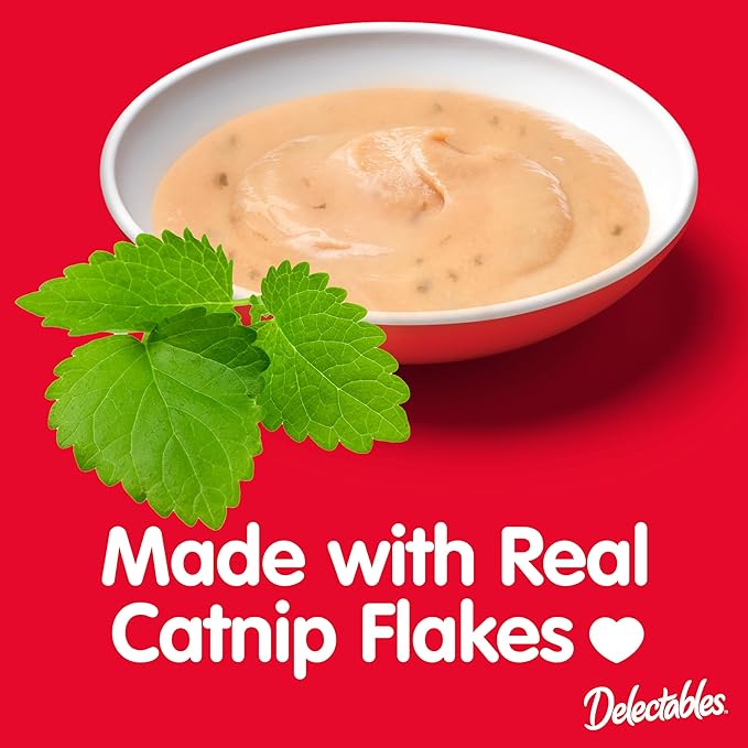 Delectables Squeeze Up Catnip Variety Pack, Creamy Squeezable Puree, Lickable Wet Cat Treats, Grain Free, No Added Fillers, No by-Products, No Added Preservatives, 0.5 Ounces Tube, 20 Tubes Total