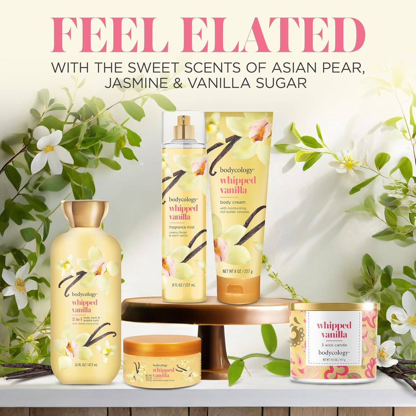 Bodycology Long-Lasting Fragrance Body Mist, Whipped Vanilla, 8 fl oz - Cart Shape