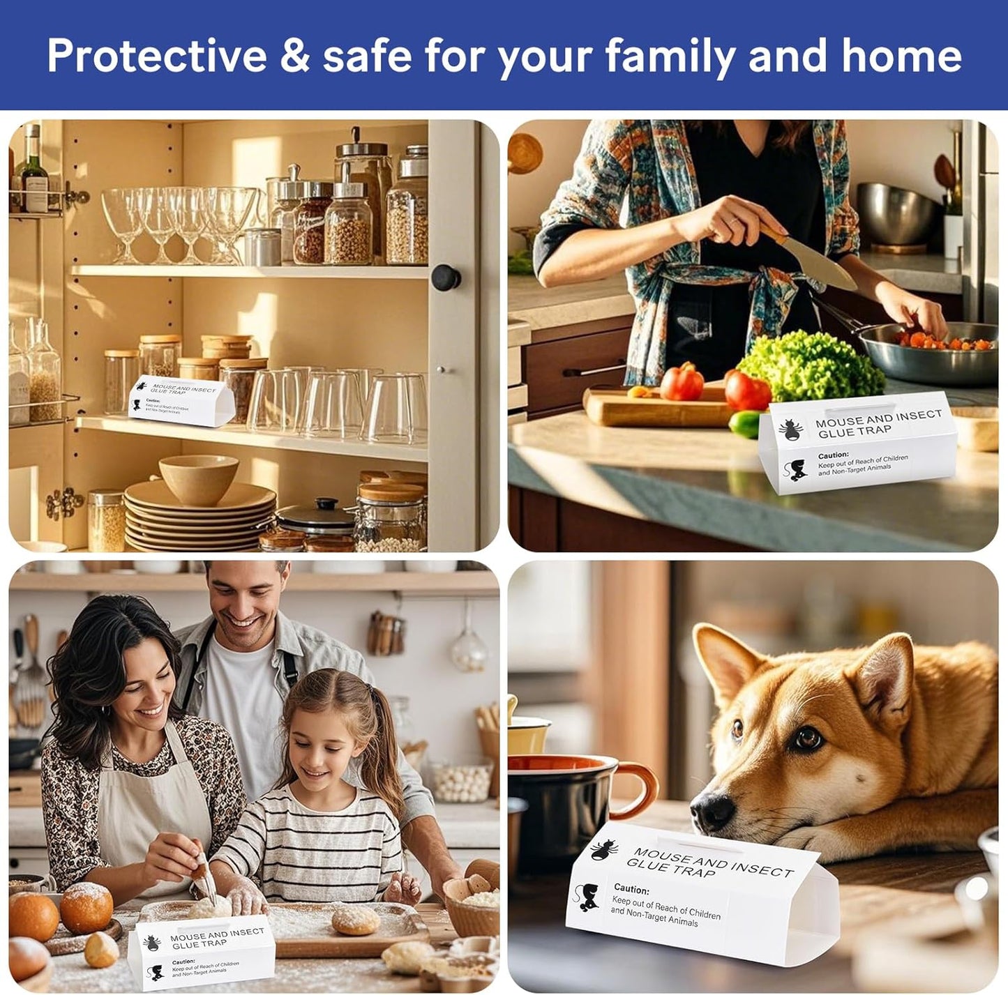 38Pack Mouse & Insect Traps Indoor for Home, Glue Traps for Mice Roach Rats Rodents Ant, Sticky Pest Control Adhesive Tray for Catching Bugs, Sesame Oil Scent Non Toxic Pre-Baited Glue Boards