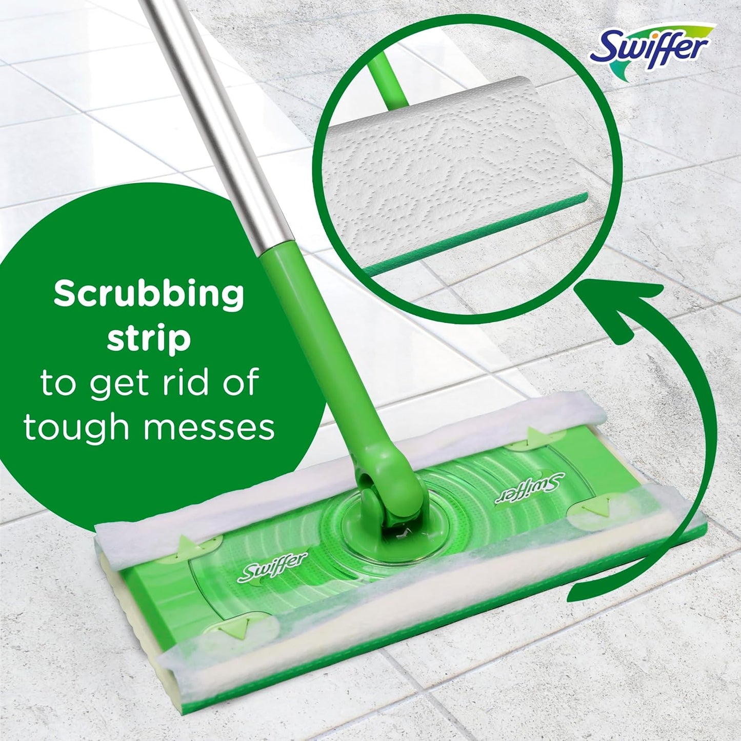 Swiffer Sweeper Wet Mopping Pad Refills for Floor Mop with Febreze Lavender Scent, 12 Count (Packaging May Vary)