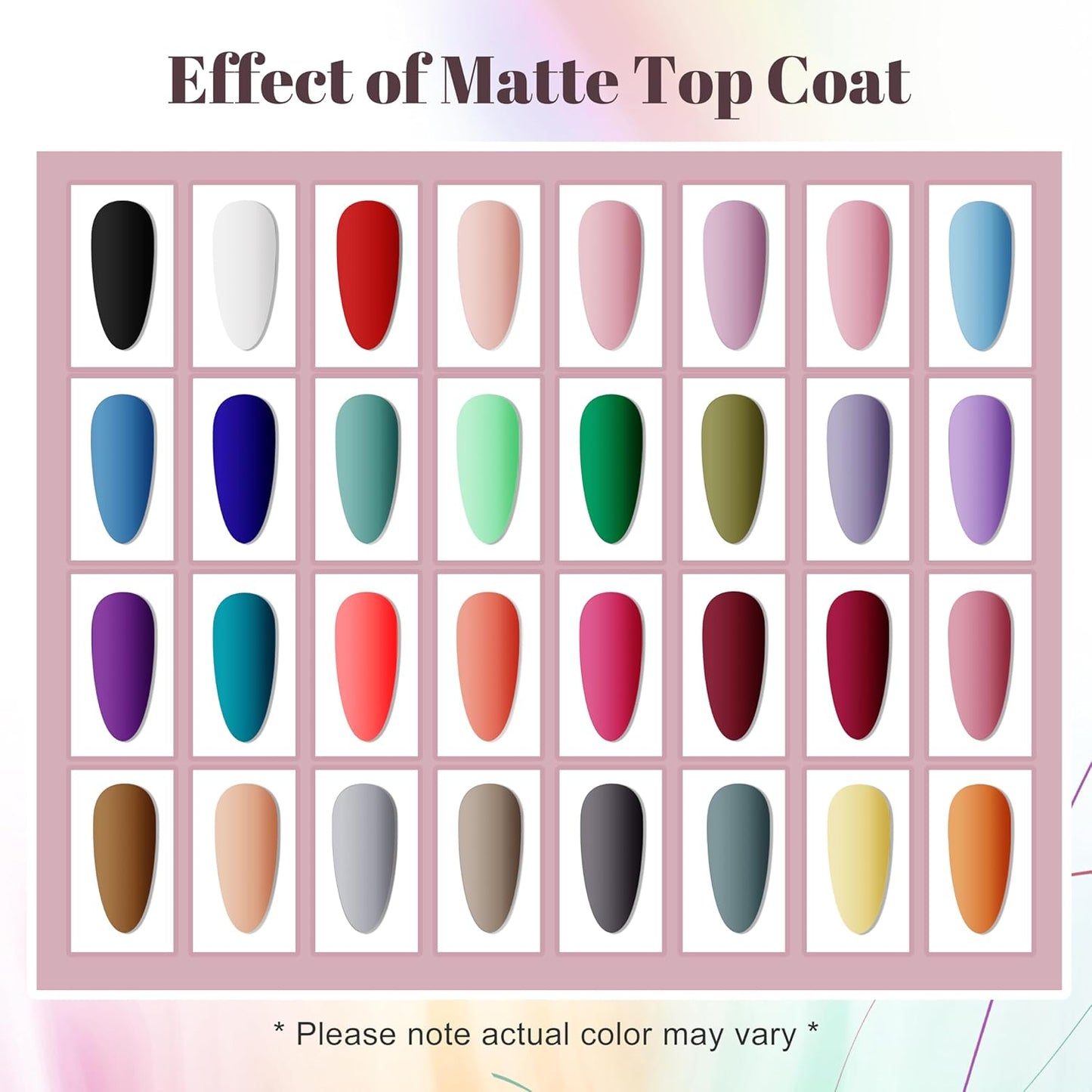 JODSONE 36 PCS Gel Nail Polish Set - 32 Colors, Base Coat, Top Coat, Gifts for Women - Cart Shape