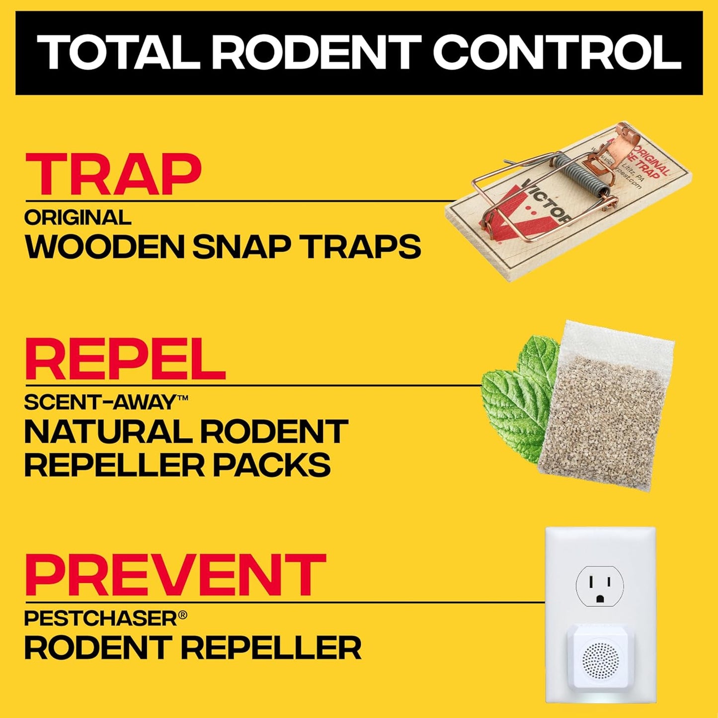 Victor Mouse Traps M150-12, Metal Pedal, Sustainably Sourced FSC Wood, Wooden Mouse Traps - Pack of 12