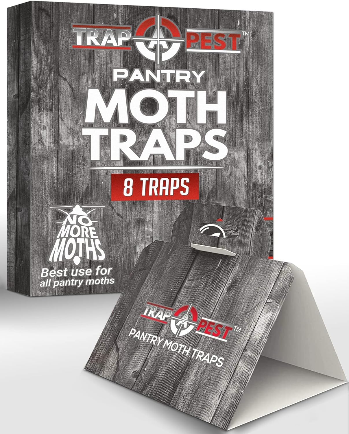 8 Pack Pantry Moth Traps- Safe and Effective for Food and Cupboard- Glue Traps with Pheromones for Pantry Moths
