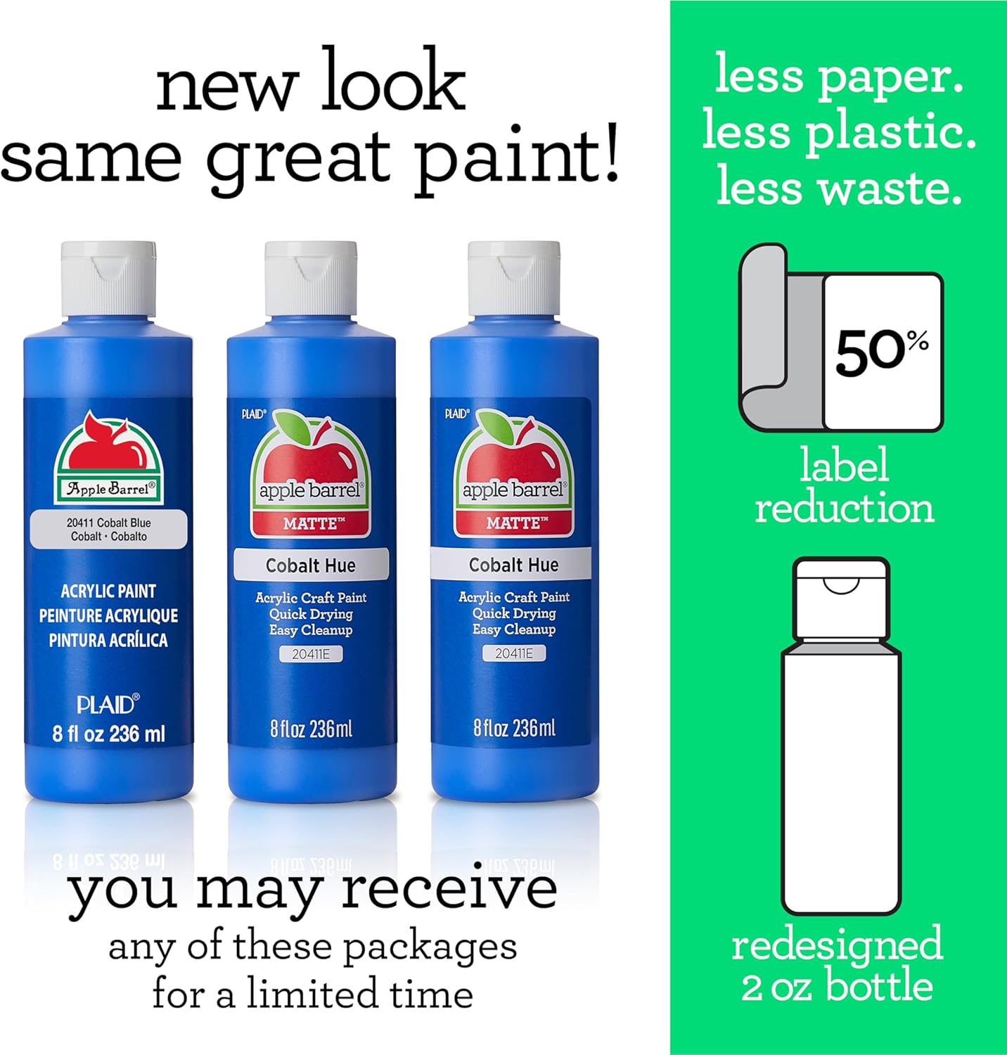 Apple Barrel Acrylic Paint in Assorted Colors (8 Ounce), 20403 White