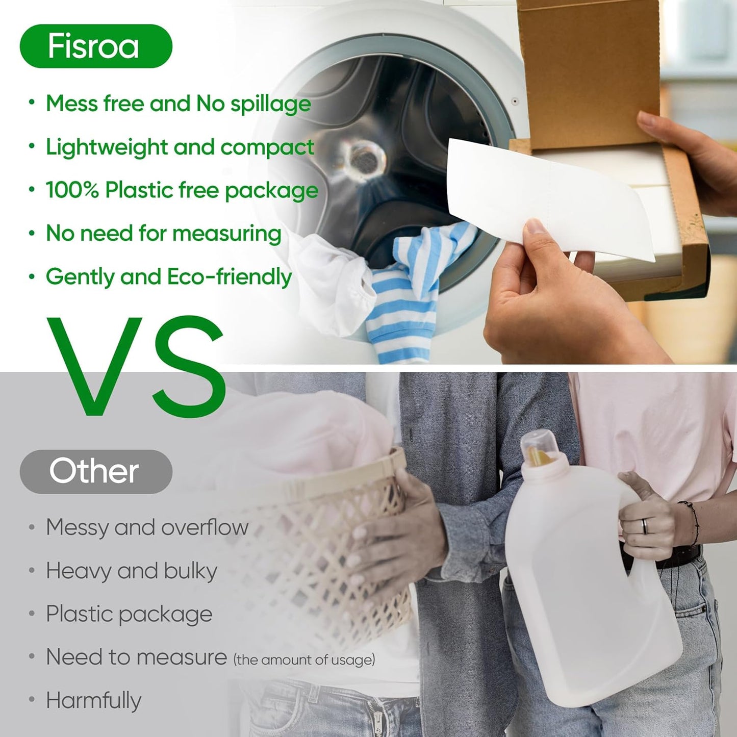 Travel Laundry Detergent Sheets Fisroa 300 Loads Eco-friendly Washing Detergent Sheets Plastic-Free Washer Sheets, Fresh Linen Scent Liquidless Laundry Sheets Strips for Camping Dorm