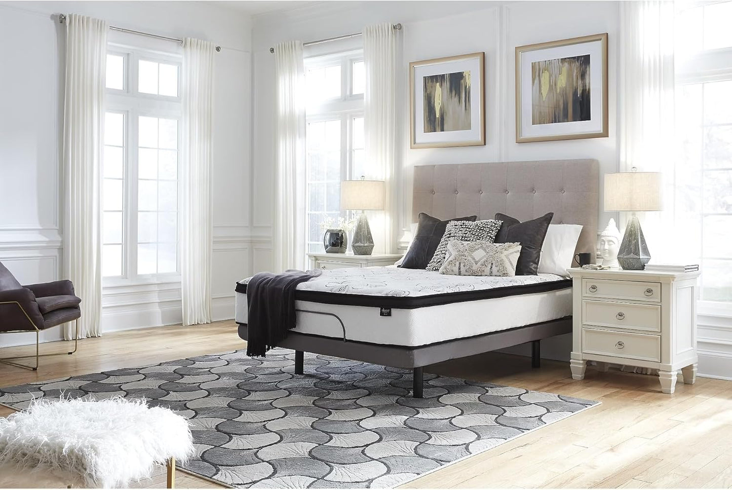 Signature Design by Ashley Chime Hybrid Queen 12" Mattress with Gel Memory Foam, Medium Firm, Pressure Relief, Fiberglass Free Mattress in a Box