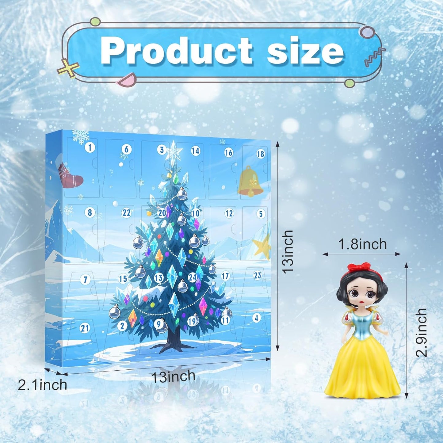 Princess Advent Calendar 2025 Girls, Princess Deformation Toys 24 Days Christmas Countdown Calendar Creative Xmas Gifts for Kids Teens