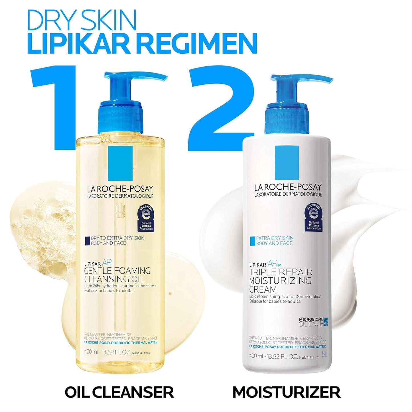 La Roche-Posay Lipikar AP+ Triple Repair Moisturizing Cream | Face & Body Lotion For Dry Skin | Shea Butter & Niacinamide Moisturizer | Gentle Face & Body Cream For Dry, Rough & Sensitive Skin
