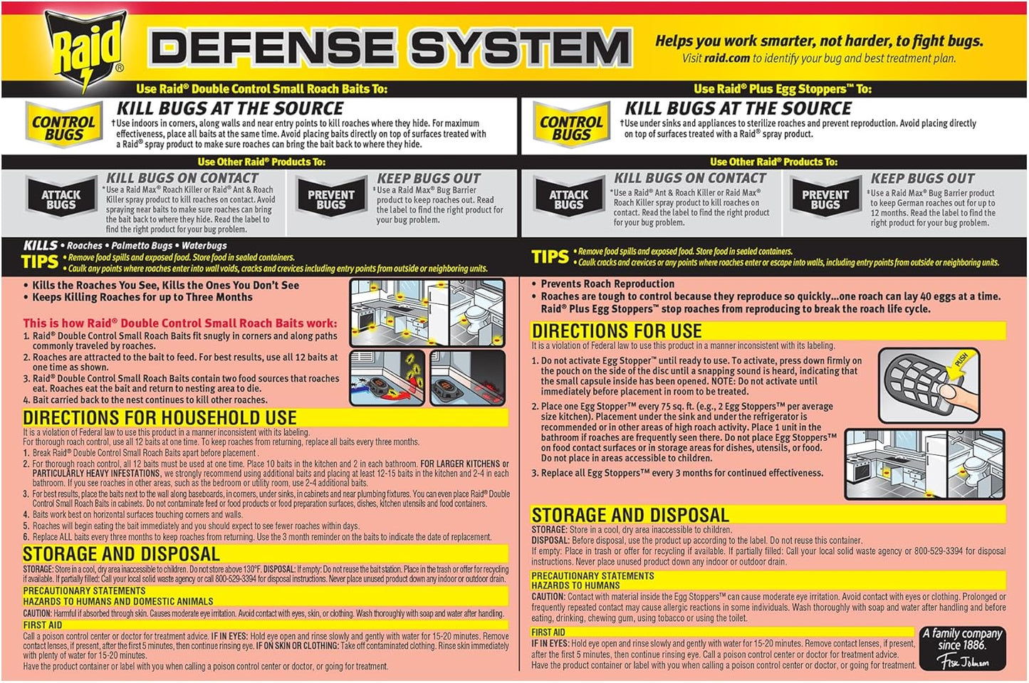 Raid Roach Killer Baits, Plus Egg Stoppers, 12 count