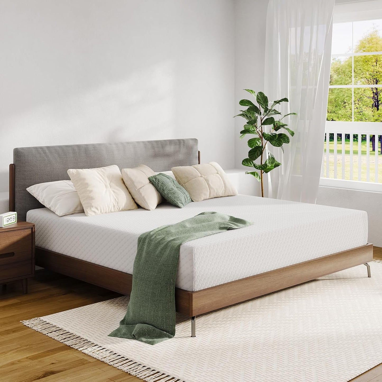 Novilla King Mattress, 12 Inch King Size Memory Foam Mattress with Comfort Foam for Pressure Relief & Cool Fresh Sleep, Removable Washable Cover,Mattresses in a Box,Medium Firm