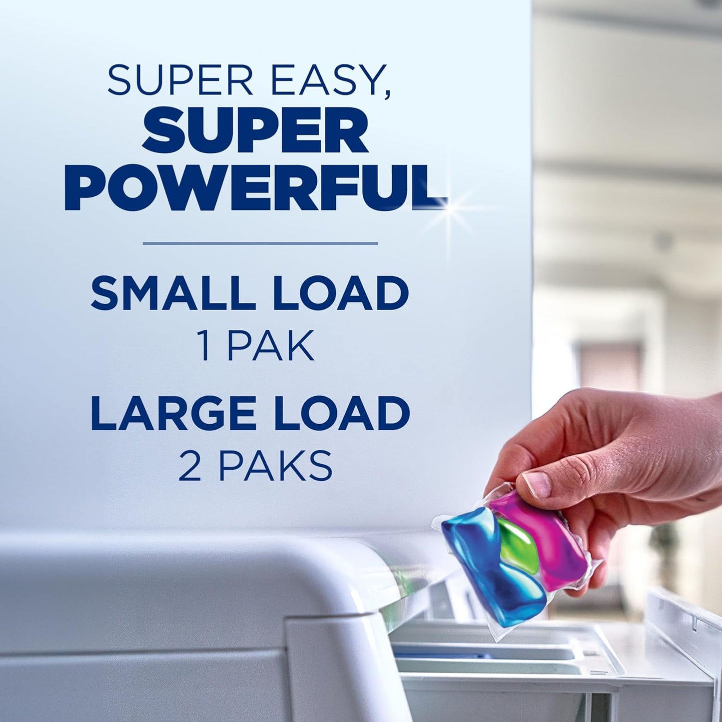 ARM & HAMMER™ Deep Clean Odor Formula Laundry Detergent Power Paks, Laundry Odor Remover, Radiant Burst Scent, 44 Count, 44 Loads