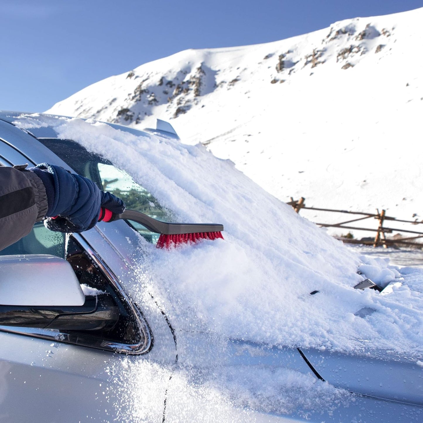 Mallory 532 26 Inch Snow Brush with Ice Scraper for Cars, Trucks, SUVs, RVs, and More (Colors May Vary)