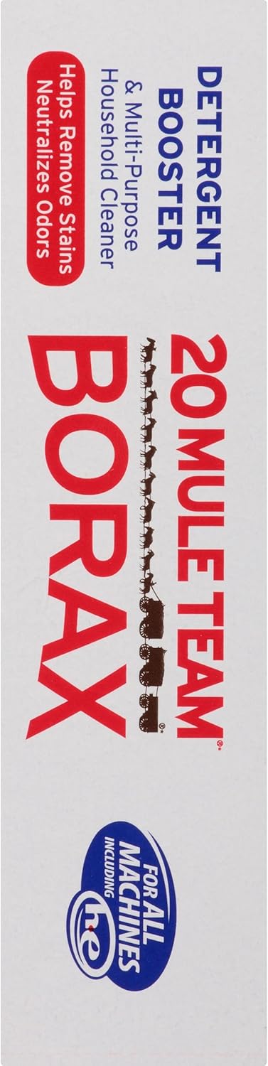 20 Mule Team All Natural Borax Detergent Booster & Multi-Purpose Household Cleaner, 65 Ounce, 4 Count