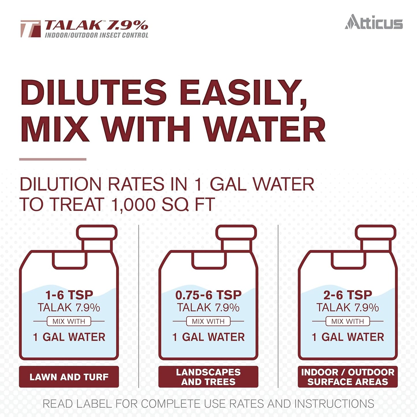 Atticus Talak 7.9% Indoor/Outdoor Insect Control - Bifenthrin Concentrate (32 Ounce)