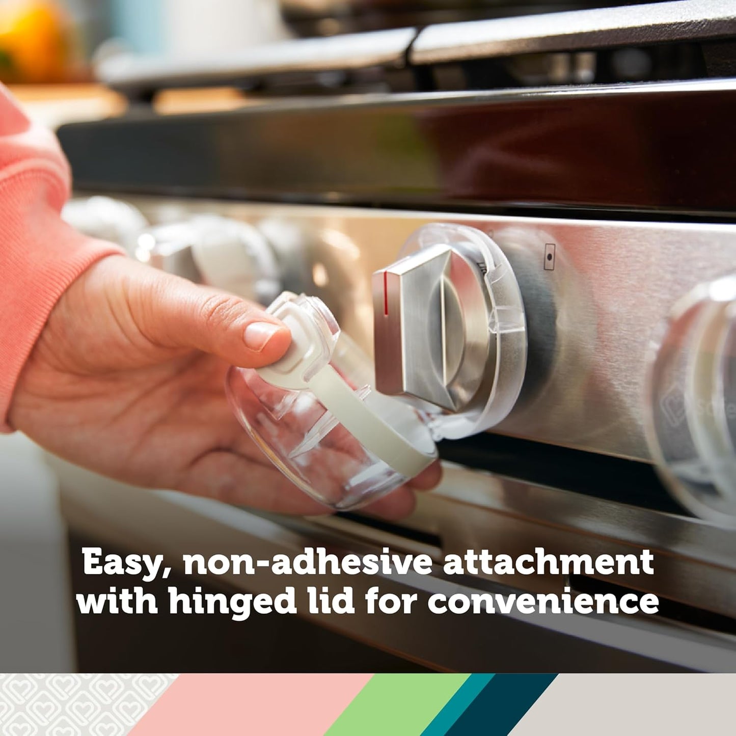 Safety 1st Child Proof Stove Knob Covers, Clear View Stove Knob Safety Covers (Set of 5)