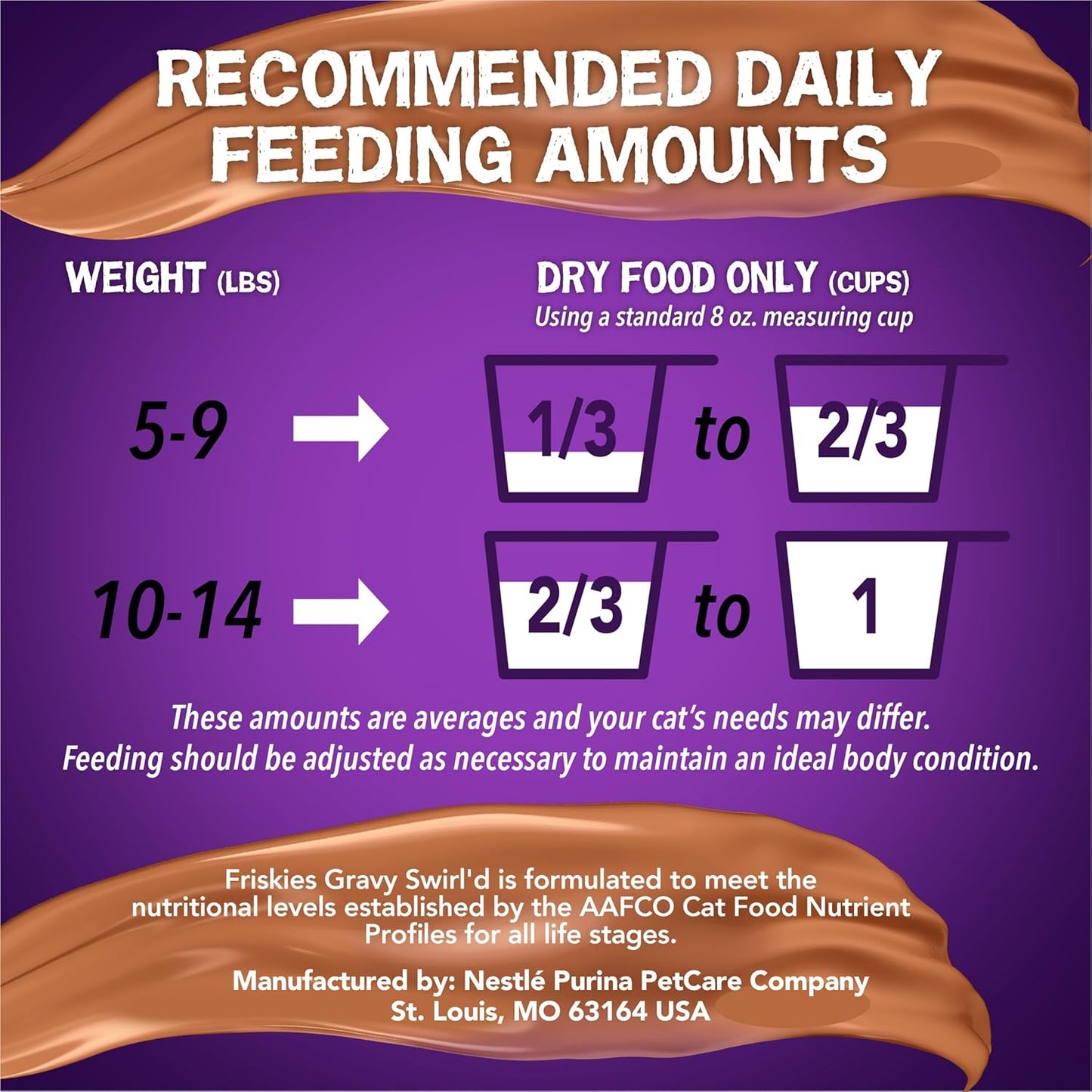 Purina Friskies Dry Cat Food Gravy Swirl'd With Flavors of Chicken, Salmon and Gravy - 3.15 lb. Bag