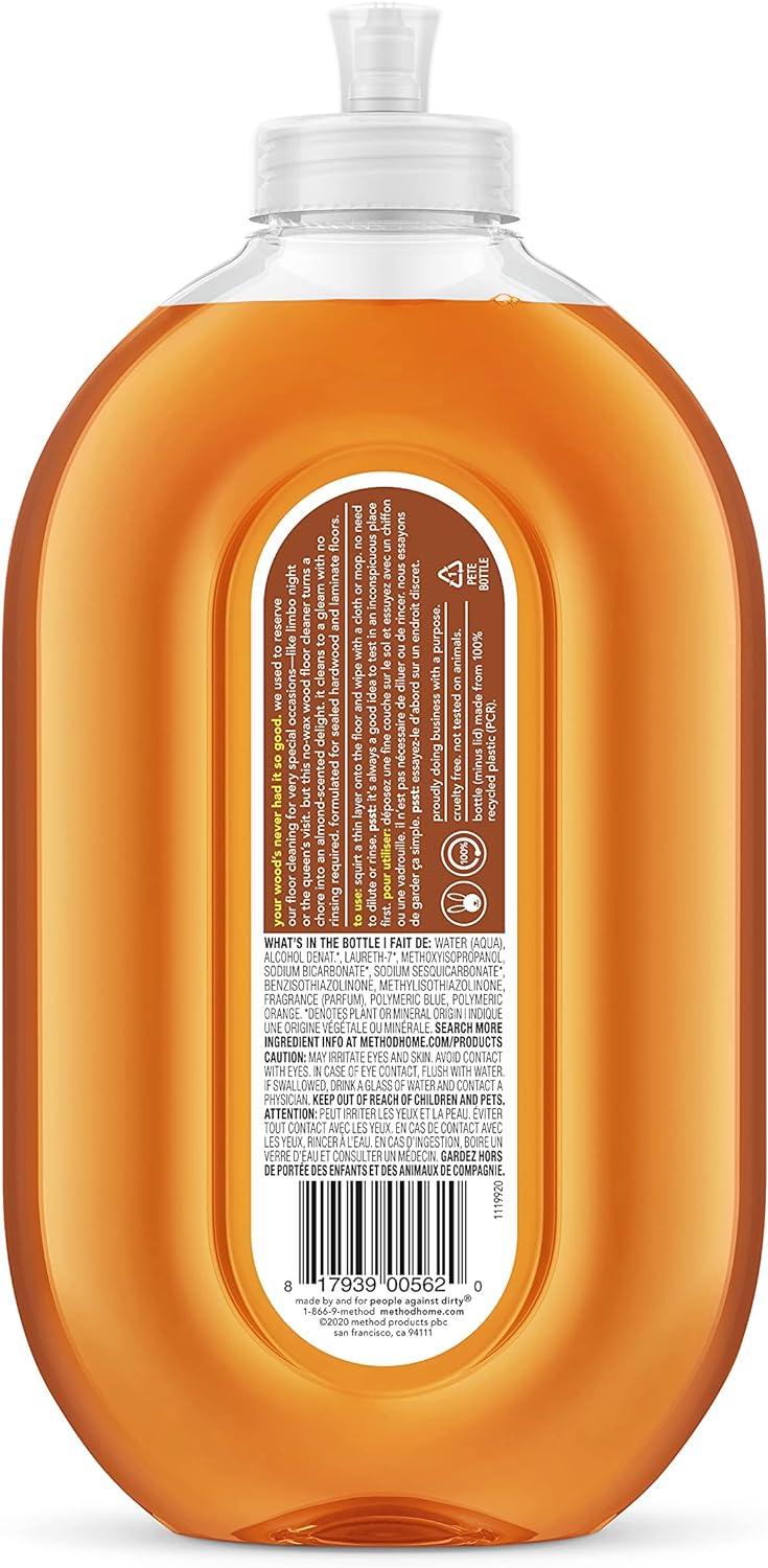 Method Squirt + Mop Hardwood Floor Cleaner, Almond, 25 Ounce, 1 pack, Packaging May Vary