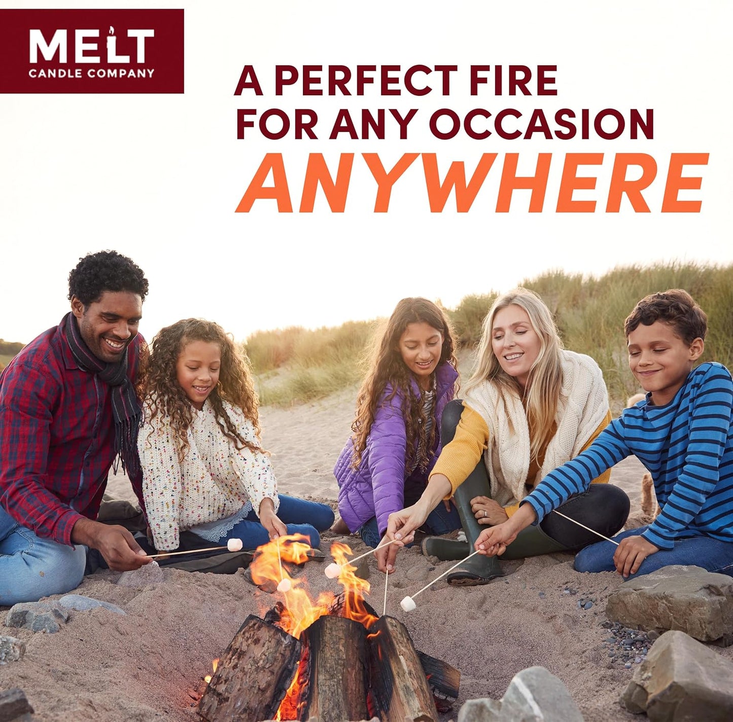 Melt Candle Company Fire Starter Squares, 160 Pieces - Fire Starters Kit for Campfires, Grill, Outdoor Fire Pit, Fireplace, BBQ - Water Resistant & Odorless - Camping Accessories