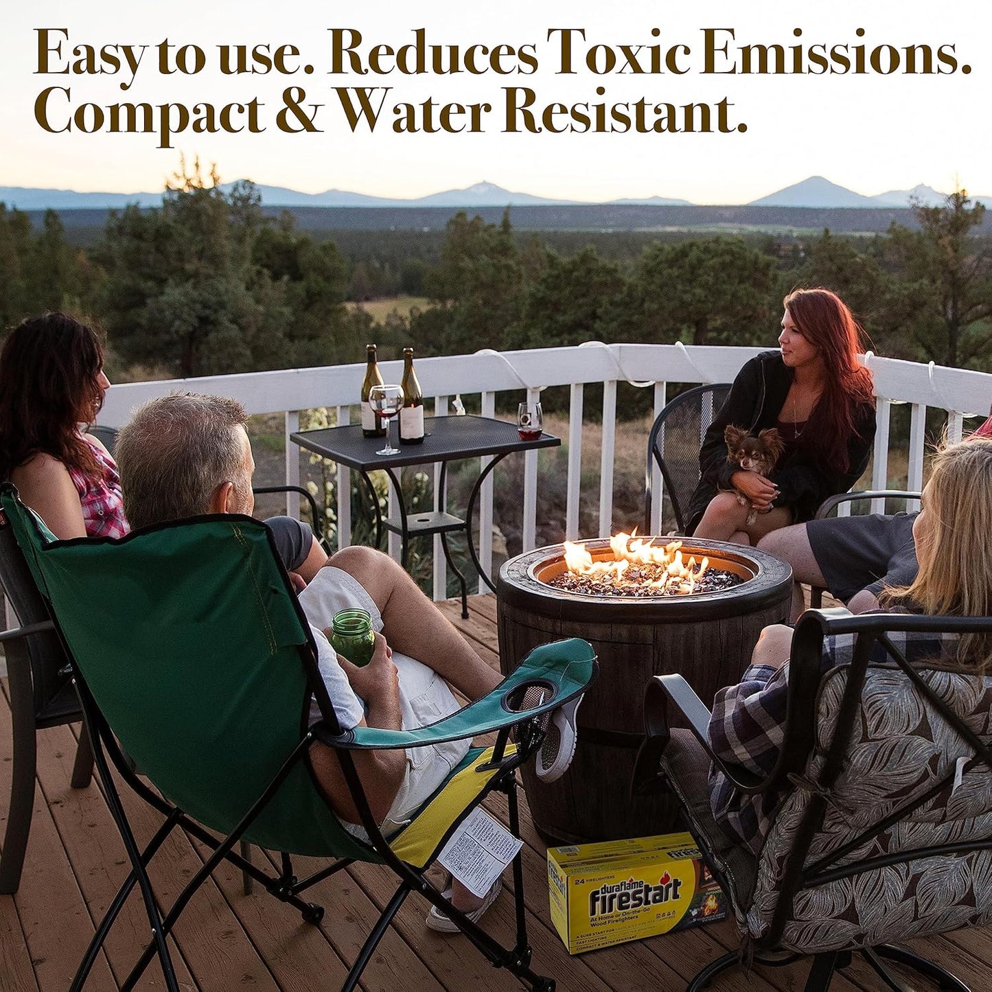 Duraflame Fire Starter for Indoor and Outdoor Use - Quick Ignition Logs for BBQ, Fireplace, Fire Pit and Campfires (24 Pack)