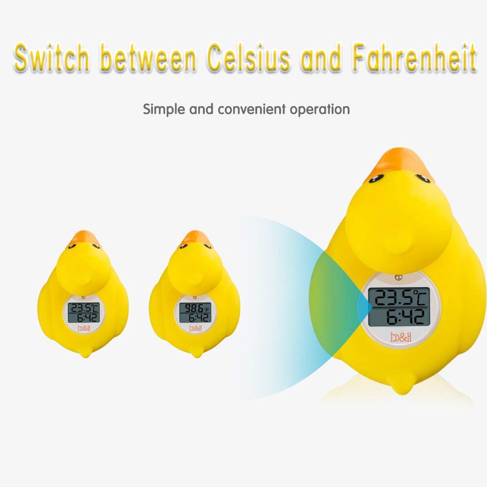 b&h Baby Bath Thermometer, The Infant Bath Floating Toy Safety Temperature Water Thermometer, Baby Bath Essentials (Classic Duck)