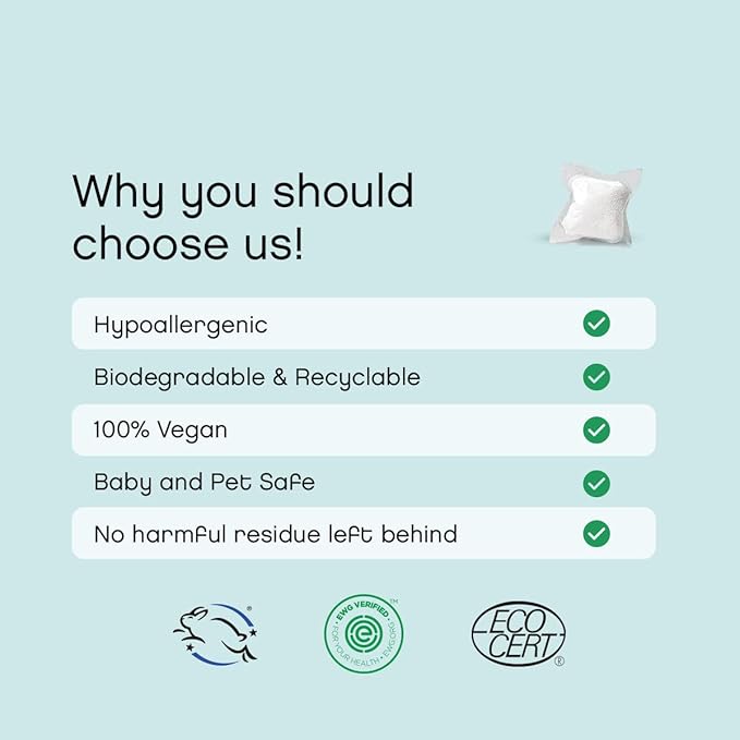 Unscented Dishwasher Pods by AspenClean, Dye-Free, Zero Plastic, EWG Verified™, Vegan, Eco-Friendly, Natural Dishwasher Detergent - 28 Count