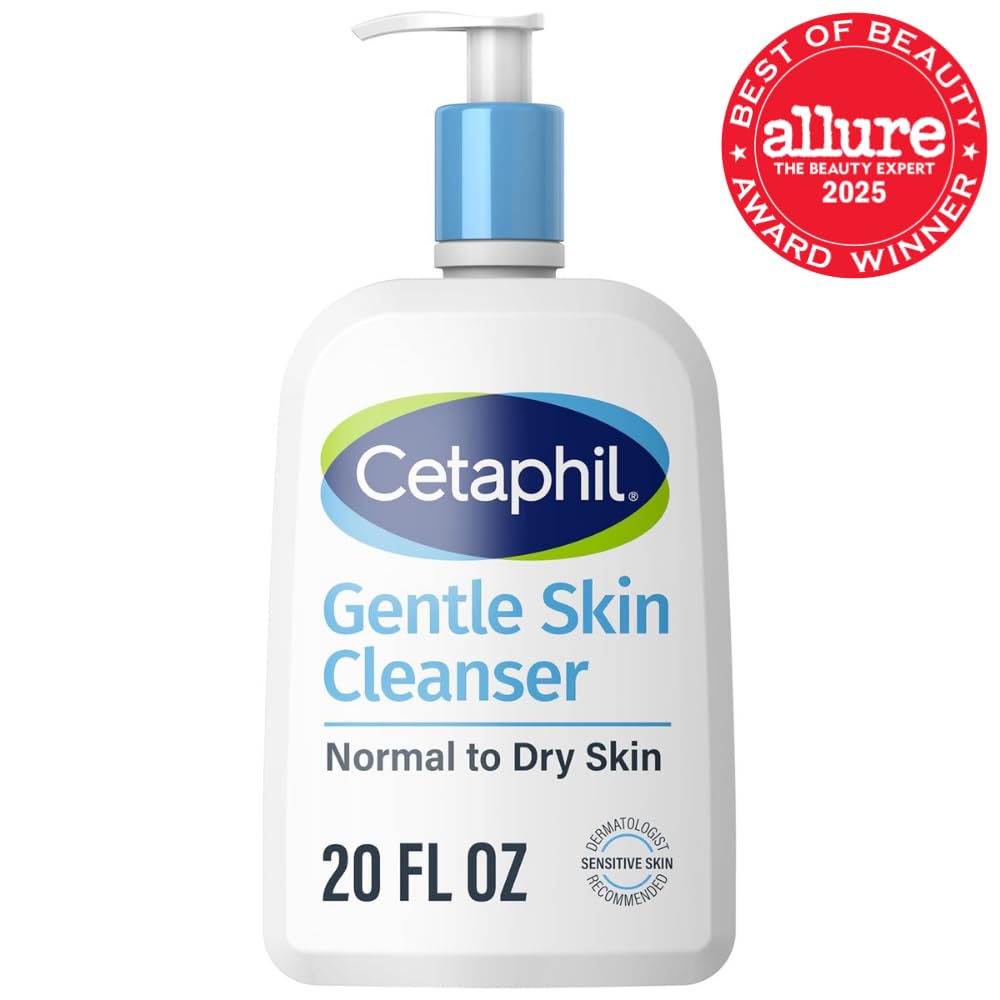 Cetaphil Face Wash, Hydrating Gentle Skin Cleanser for Dry to Normal Sensitive Skin, 20 oz, Fragrance Free, Soap Free and Non-Foaming