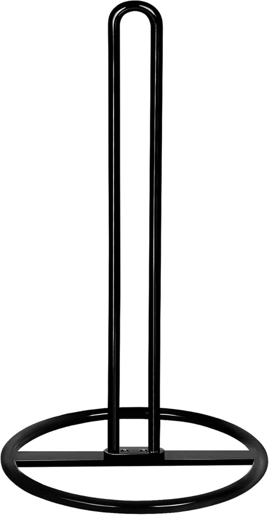 Paper Towel Holder Countertop, OBODING, Kitchen Paper Towel Stand Holder for Kitchen Organization and Storage, Paper Towel Holders for Standard and Large Size Rolls (Black)