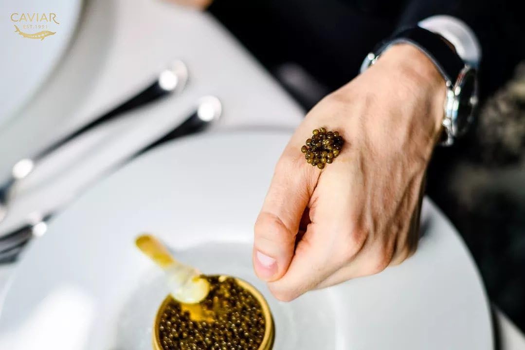 𝐁𝐄𝐒𝐓𝐒𝐄𝐋𝐋𝐄𝐑 Premium Siberian Sturgeon Royal Black Caviar - 1.1 oz - (30g) - Classical Sturgeon Malossol Sturgeon Black Roe - [SEPTEMBER 2025]