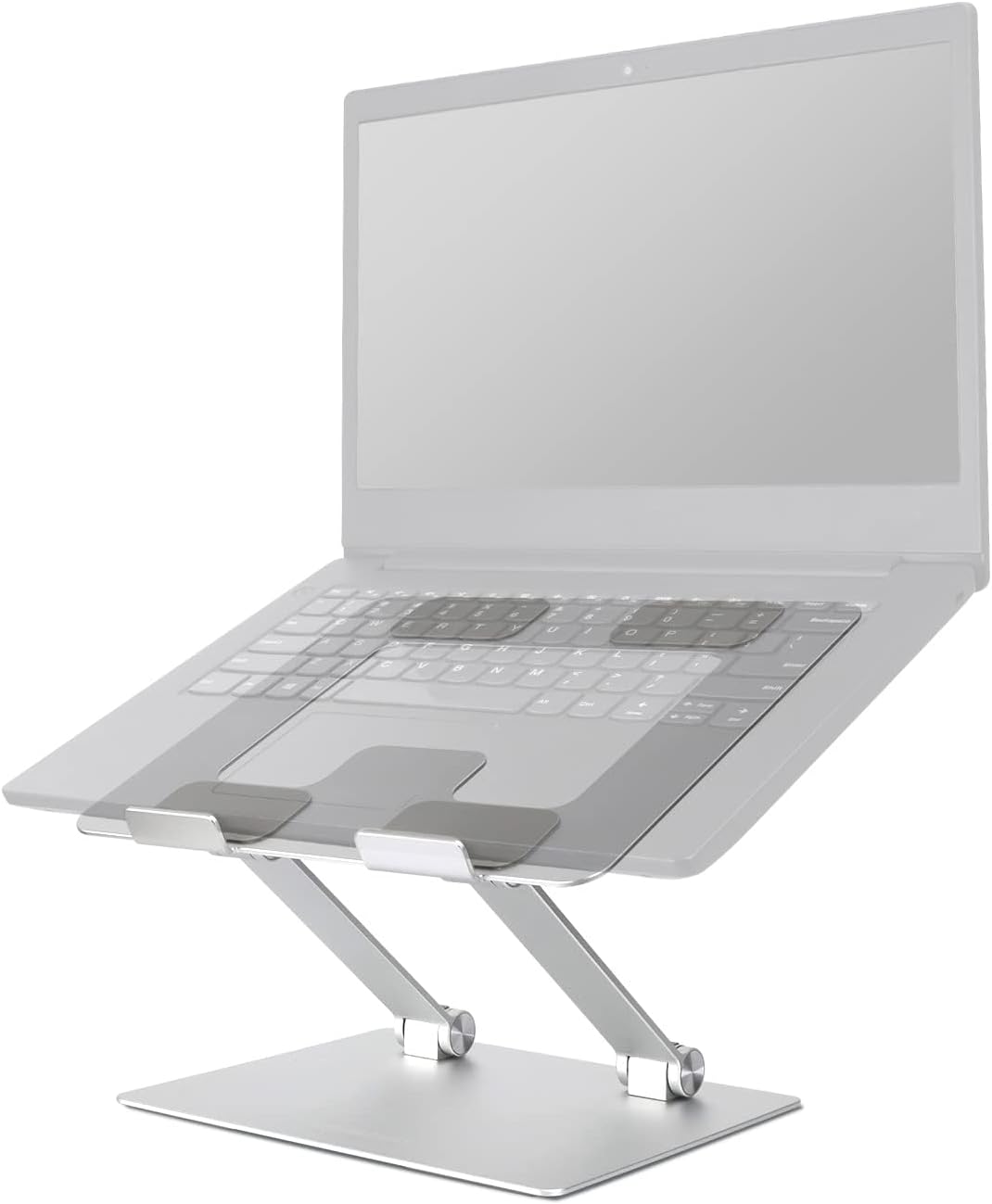 Sturdy and Portable Ergonomic Laptop Stand for Desk, Adjustable Riser, Fits all Laptops and Notebooks up to 17.3 Inch, Silver, 10 x 8.7 x 6 in