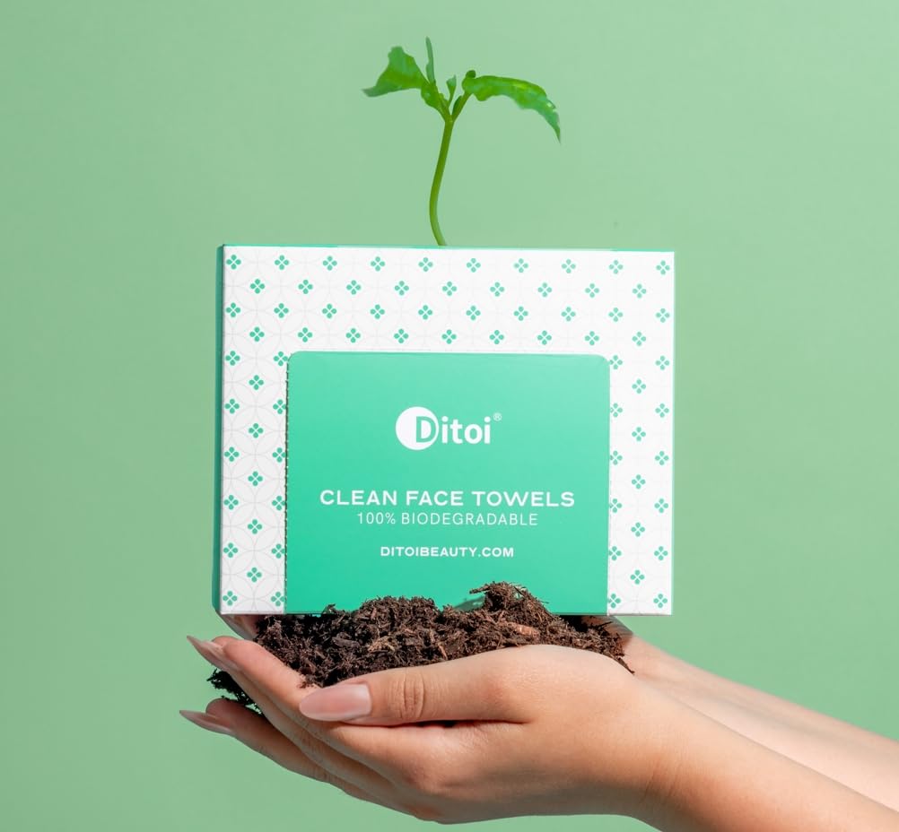 Face Towels, 10"×12" Disposable Face Towel, Face Towelettes XL, Ultra Soft Makeup Remover Dry Wipes, Thick Face Towel for Sensitive Skin, 50 Count (1 Pack)