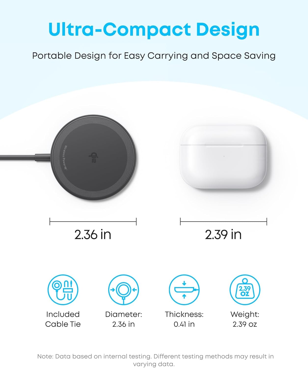 Anker Zolo Magnetic Wireless Charger, 2-Pack Qi2 Certified 15W MagSafe-Compatible Wireless Charging Pad, for iPhone 17/16/15/14/13 Series, AirPods, and More (Not for Pixel, Adapter Not Included)