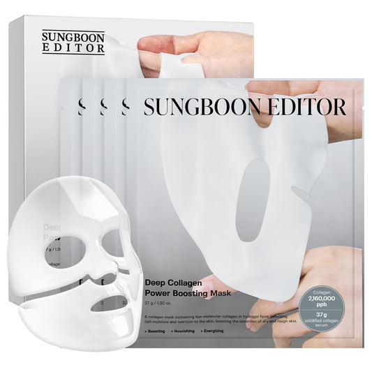 SUNGBOON EDITOR Deep Collagen Overnight mask 37gx4ea | Original Hydrating Collagen Face Mask | Real Collagen 2,160,000PPB for Elasticity |TikTok Trend Items Korean Skin Care