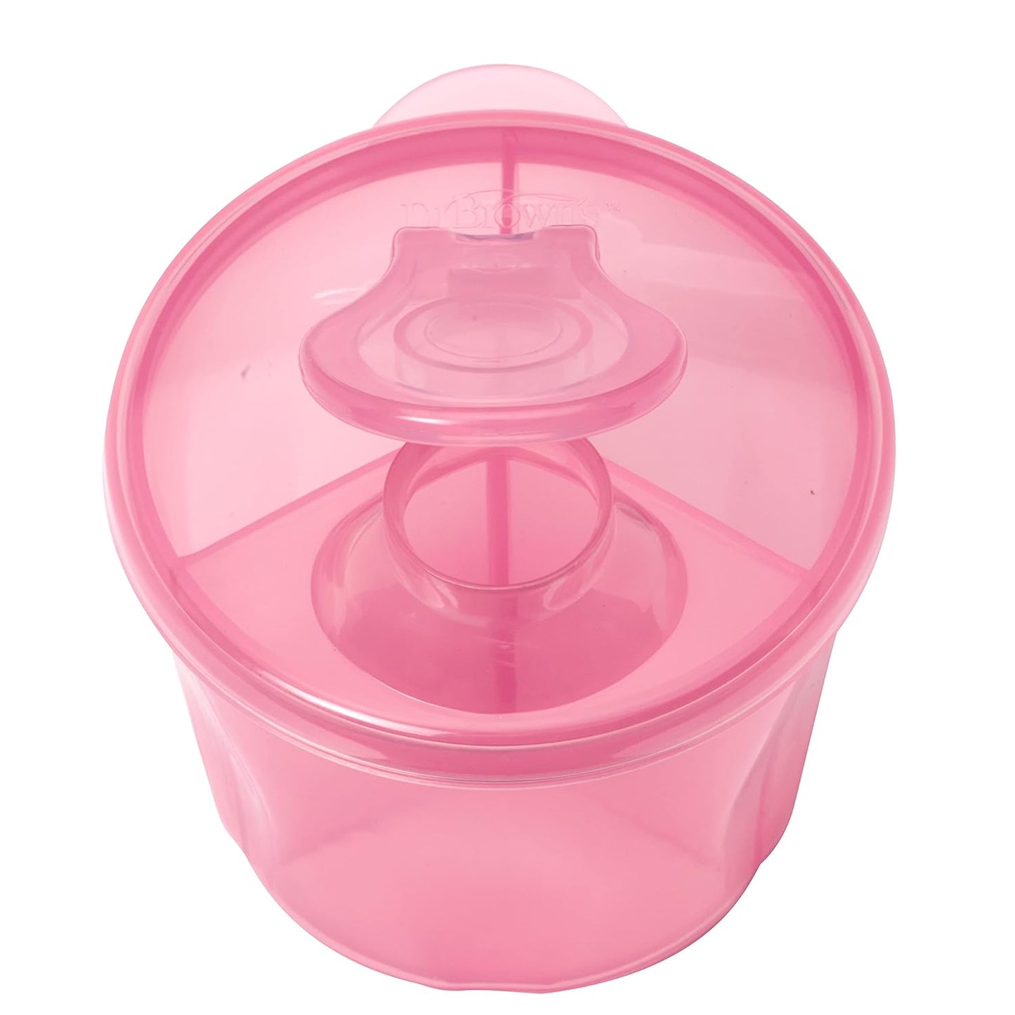 Dr. Brown's Travel Formula Dispenser with Lid, BPA Free - Pink - Holds 27oz