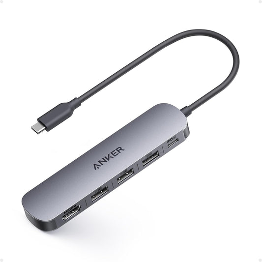 Anker USB C Hub, 5-in-1 USB Hub for Laptops, 4K HDMI Multiport Adapter with 90W Max Power Delivery, USBC & USBA Data Ports USB C Dongle, Compact for MacBook, Dell, and More (Charger Not Included)