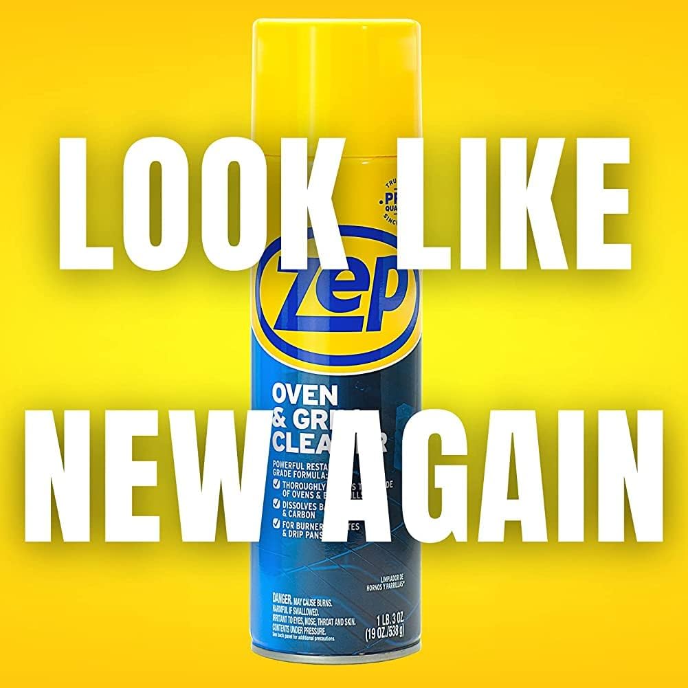 Zep Heavy-Duty Oven and Grill Cleaner - 19 oz (Case of 2) ZUOVGR19 - Dissolves Grease on Contact, on Burners, Grates and Drip Pans