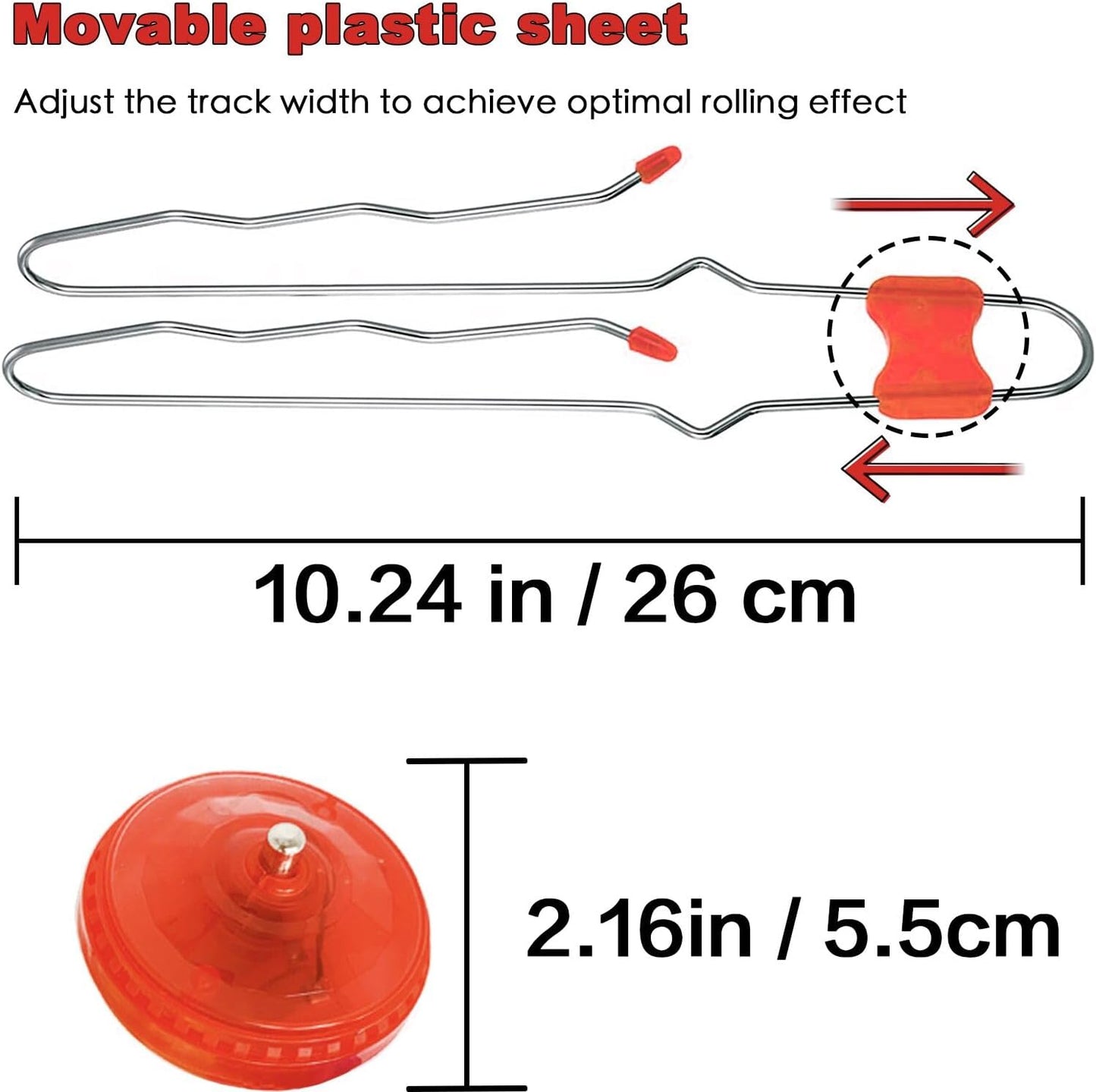 Jishi Retro Magic Rail Twirler 3Pcs Light Up Glow Magnetic Gyro Wheel, Kids Classic Vintage Trick Yoyo Sensory Fidget Toys, Cool Unique Nostalgia Gifts Fun Stocking Stuffers for 3+ Year Old Boys Girls