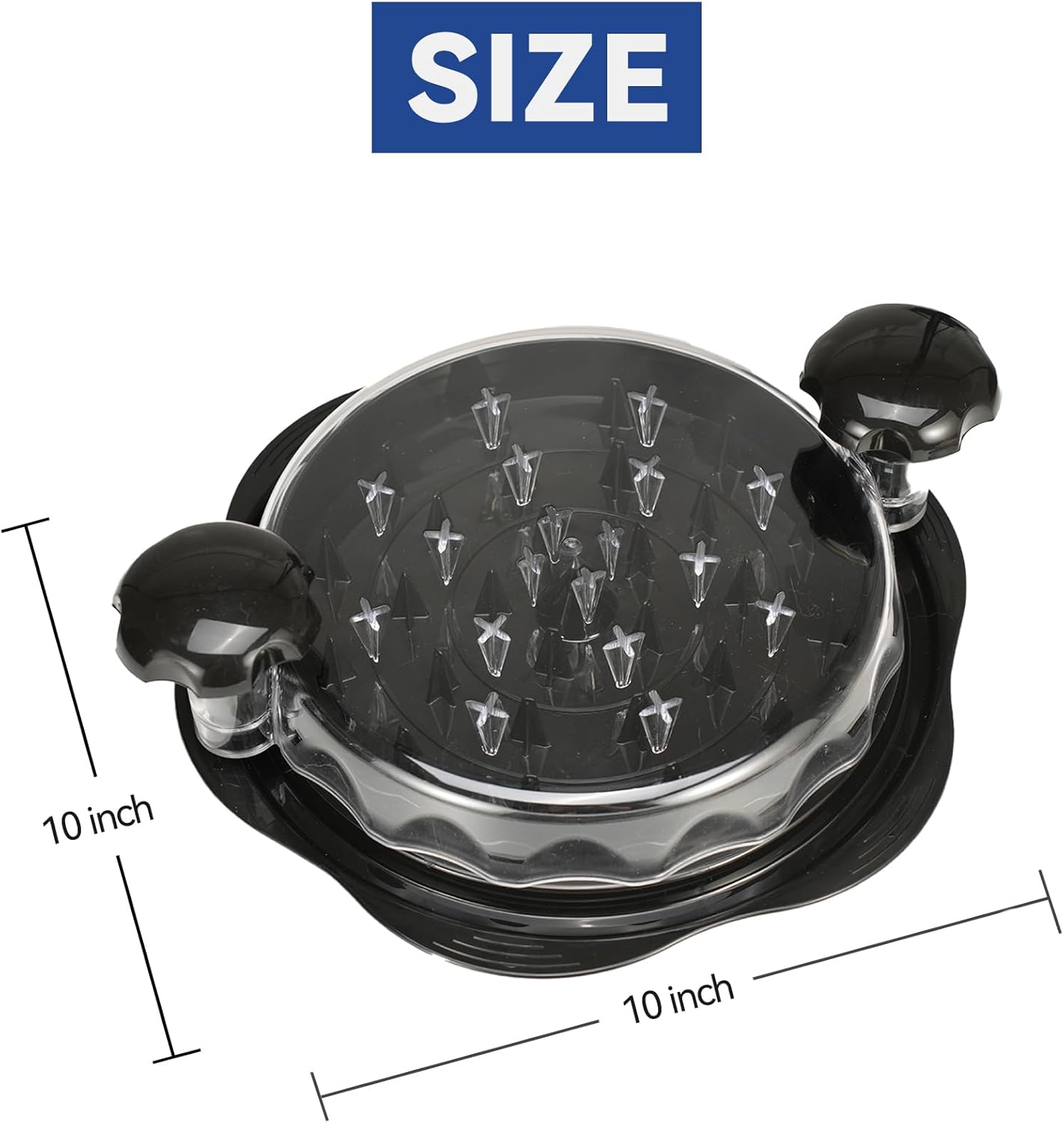 Chicken Shredder Tool Twist for Kitchen, Manual Chicken Breast Grinder Machine for Ground Food, Meat & Vegetables (Elegant Black)