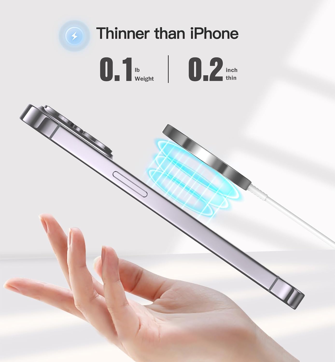 Magnetic Wireless Charger 15W Fast Mag Safe Charger for Cell iPhone 17 Pro Max/17 Pro/17 Air/17/16/15/14/13/12 Series 2 Pack Charging Pad for AirPods 3/2/Pro 2/Pro Mag-Safe Original Replacement