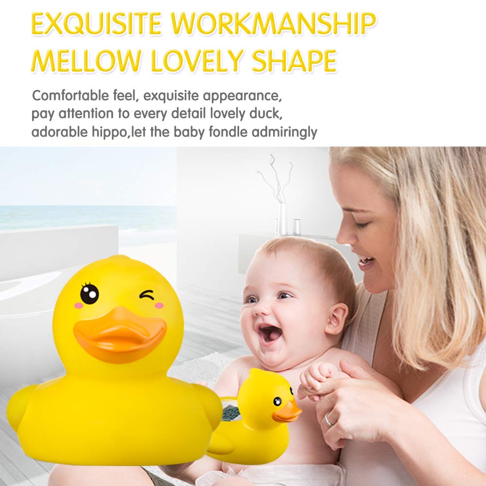 b&h Baby Bath Thermometer, The Infant Bath Floating Toy Safety Temperature Water Thermometer, Baby Bath Essentials (Classic Duck)