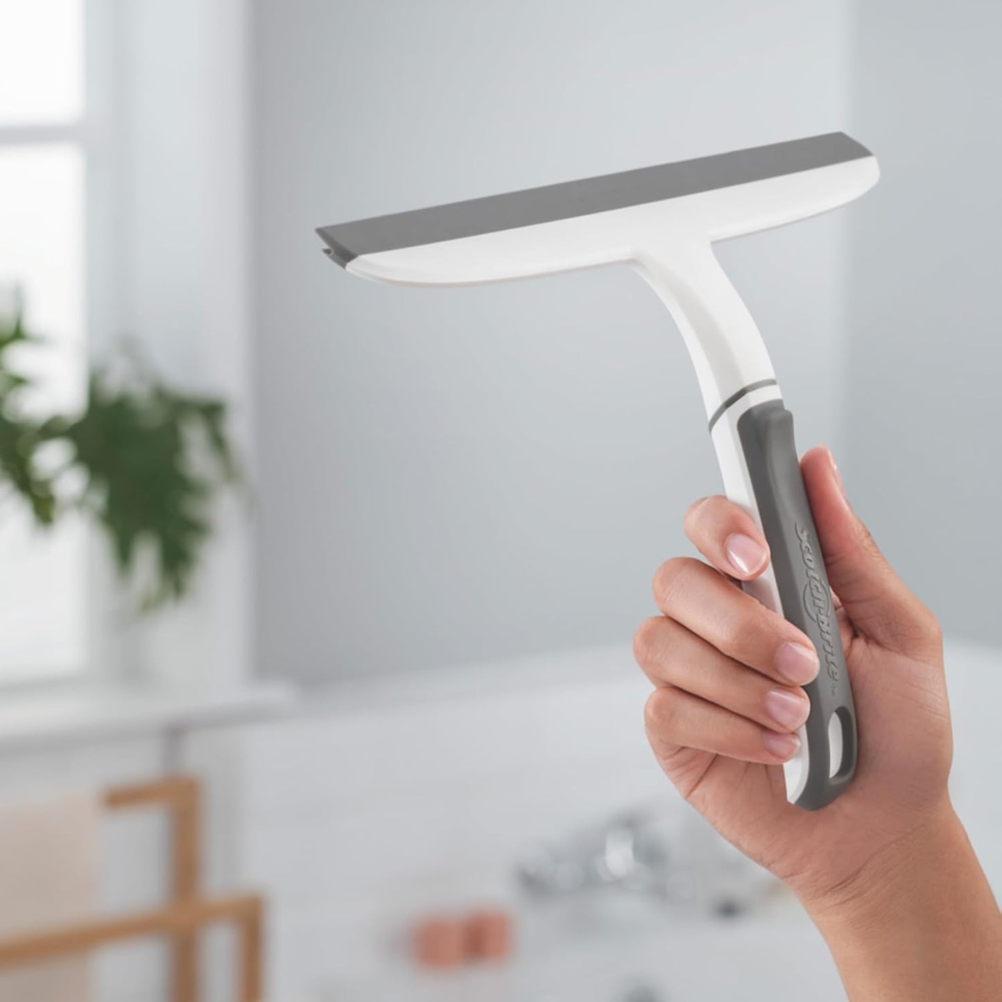 Scotch-Brite, All-Purpose 10 Inch Dual Blade Streak-Free Squeegee, Safe on Mirrors, Glass Shower Doors, Windows, Sinks and More